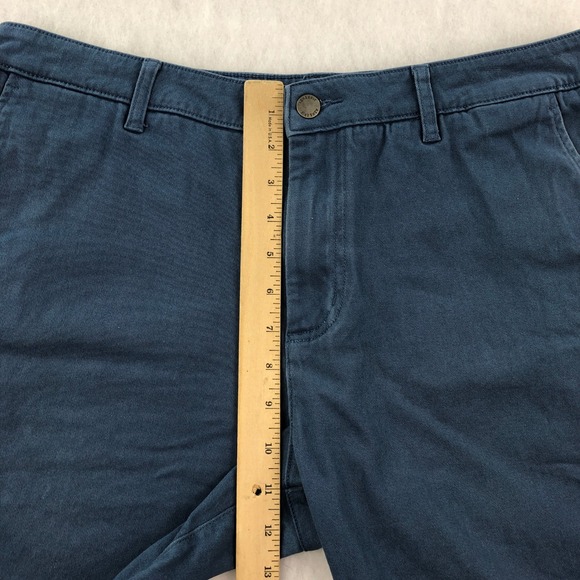 Ash and Erie Mens 33 Blue Chino Shorts Flat Front - Picture 7 of 12